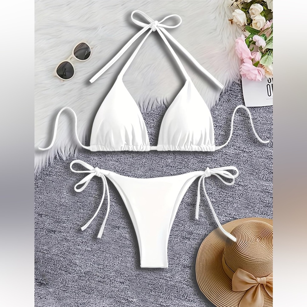 Triangle Bikini in White
